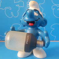 Philips promo Smurf Light Bulb
